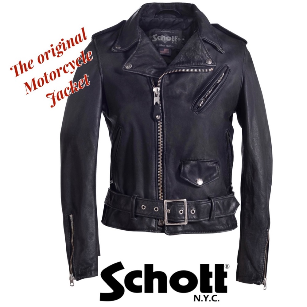 SCHOTT NYC Womens Vintaged Motorcycle Jacket Sz M